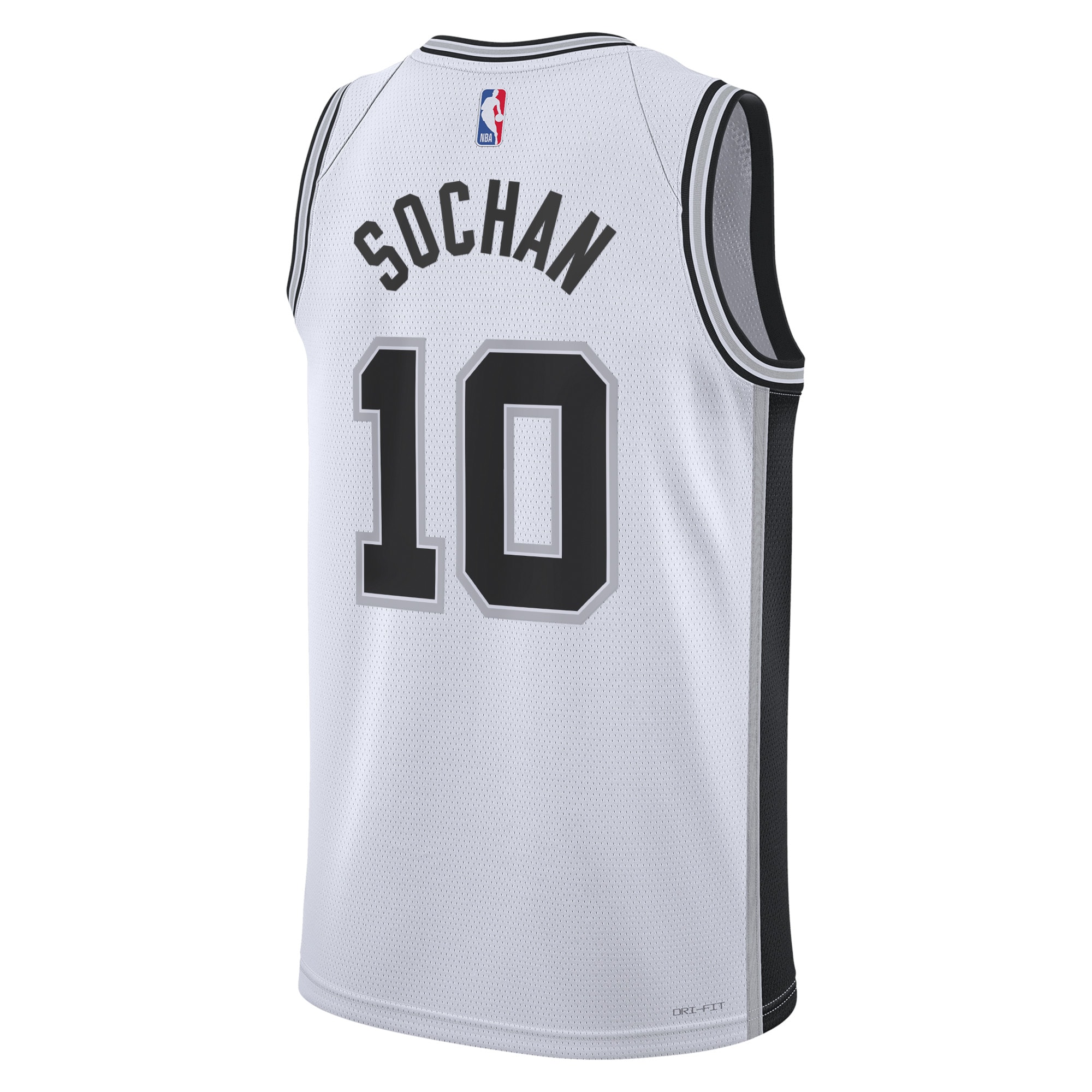 Alternative view of San Antonio Spurs Association Edition Swingman Jersey - White - Jeremy Sochan - Unisex - JS223 