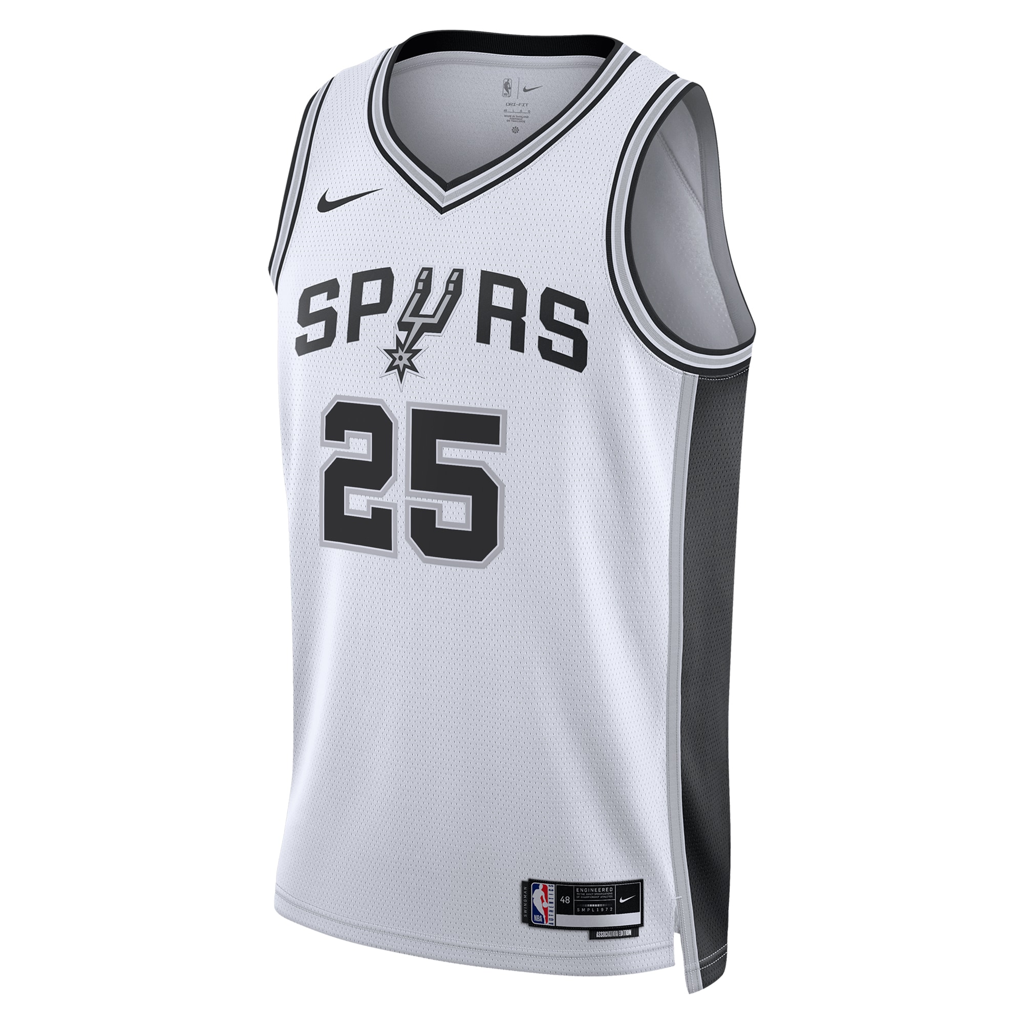 Alternative view of San Antonio Spurs Association Edition Swingman Jersey - White - Sidy Cissoko - Unisex - JS478 