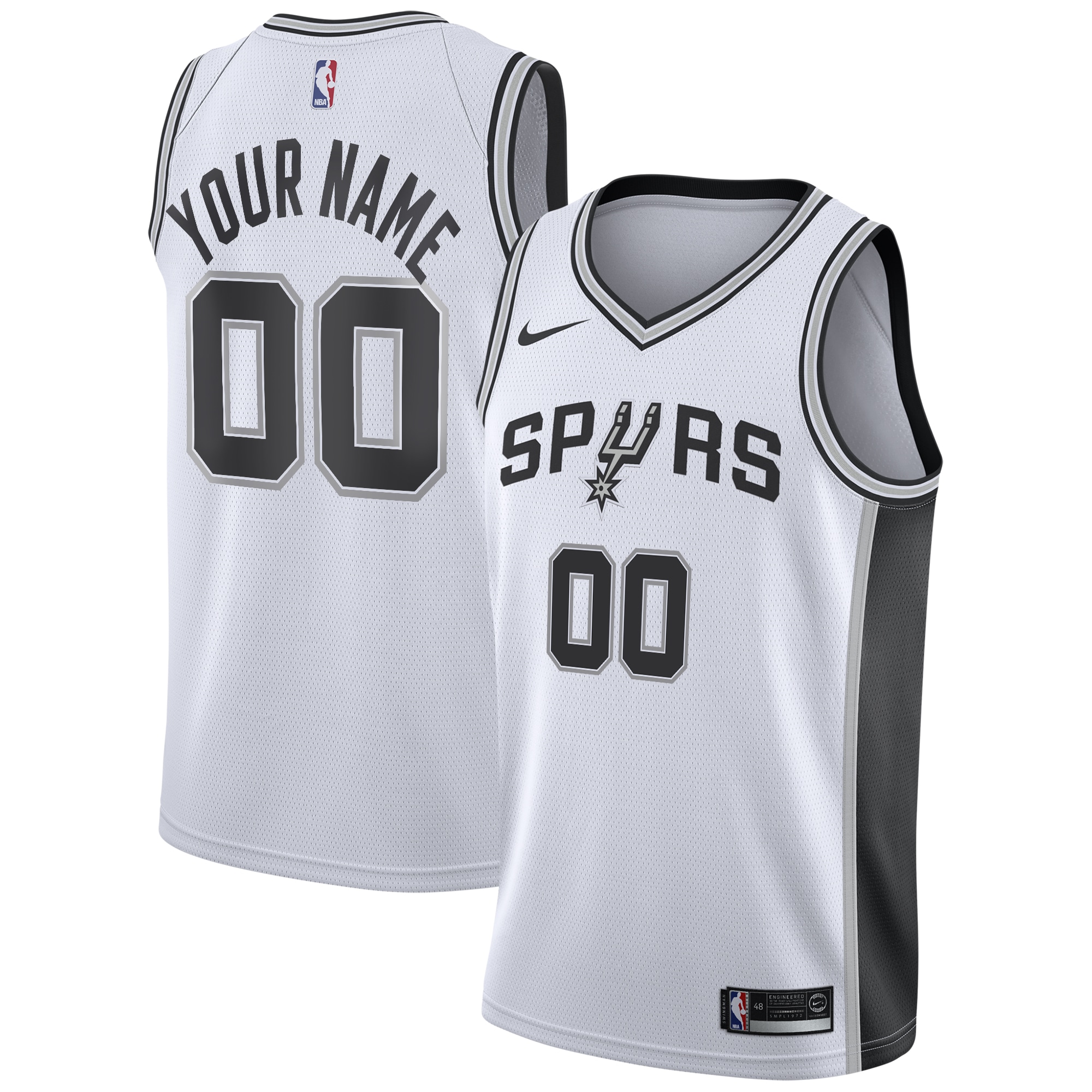 San Antonio Spurs Association Swingman Jersey - Custom - Youth - JS815 