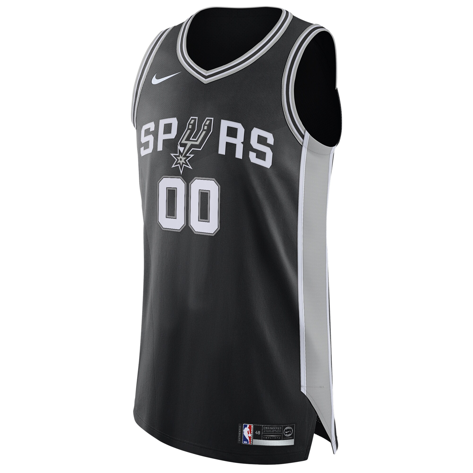 Alternative view of San Antonio Spurs Authentic Custom Jersey Black - Icon Edition