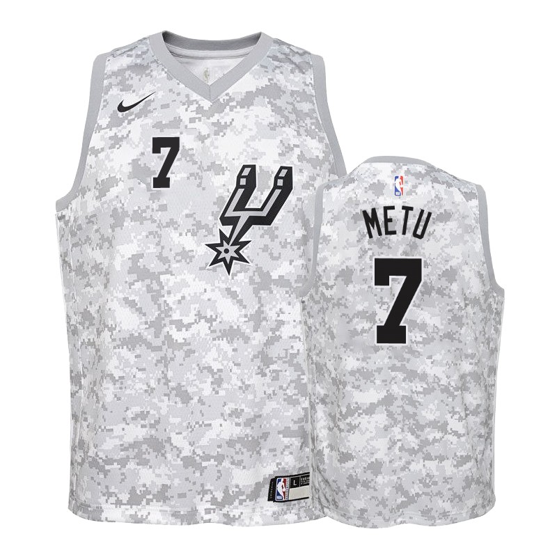 San Antonio Spurs Chimezie Metu #7 Camo Earned Jersey -youth