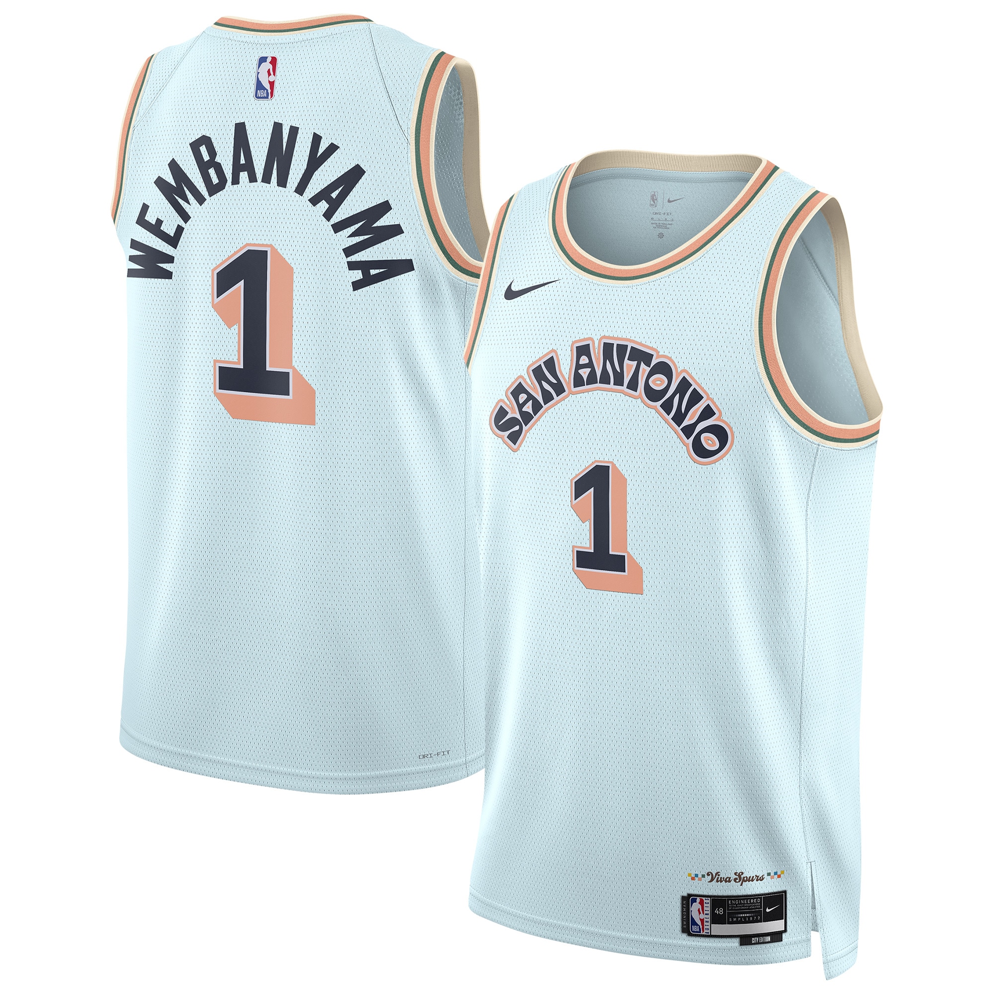 San Antonio Spurs City Edition Swingman Jersey - Victor Wembanyama - Mens - JS828 