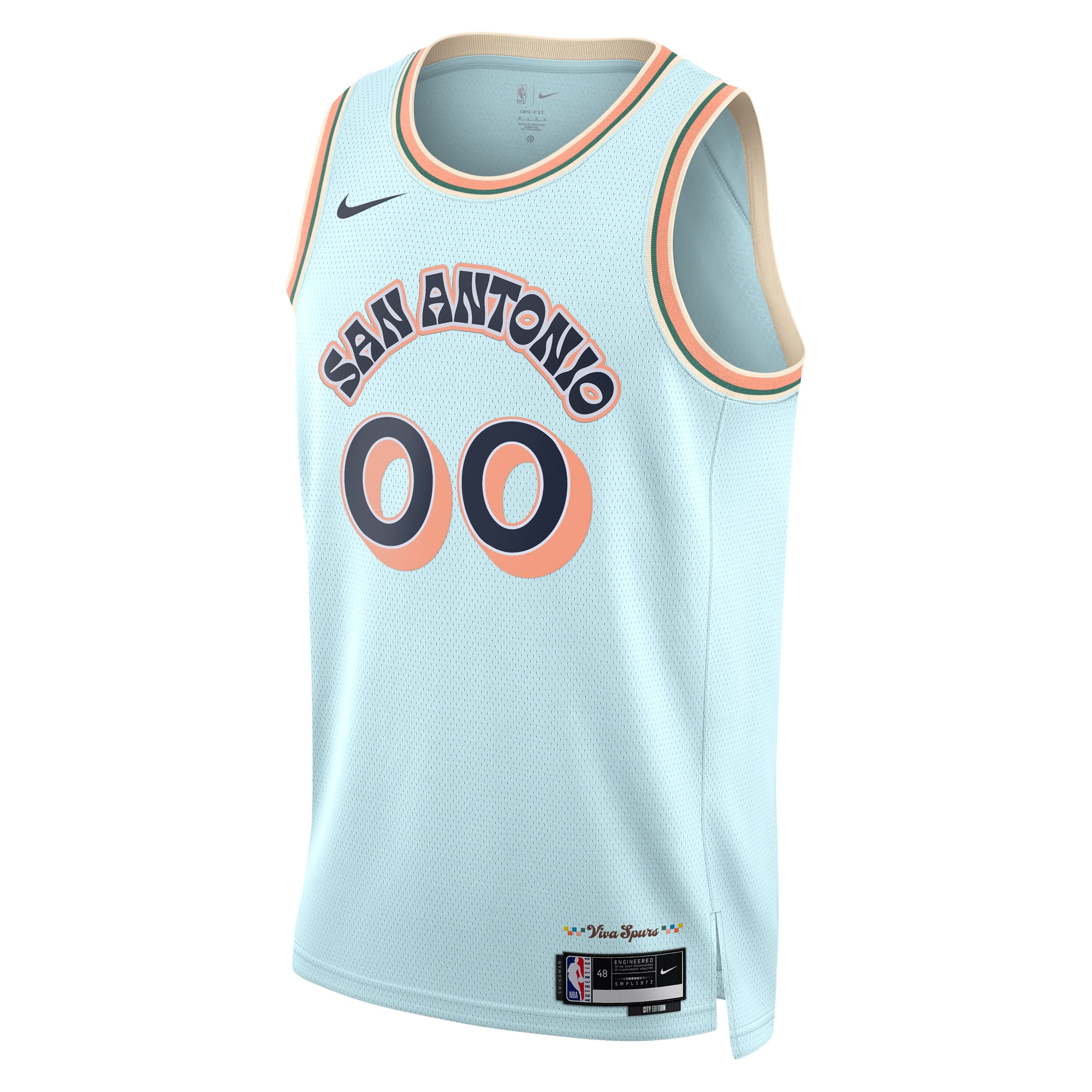 Alternative view of San Antonio Spurs City Edition Swingman Jersey 2024 - Custom - Unisex - JS274 