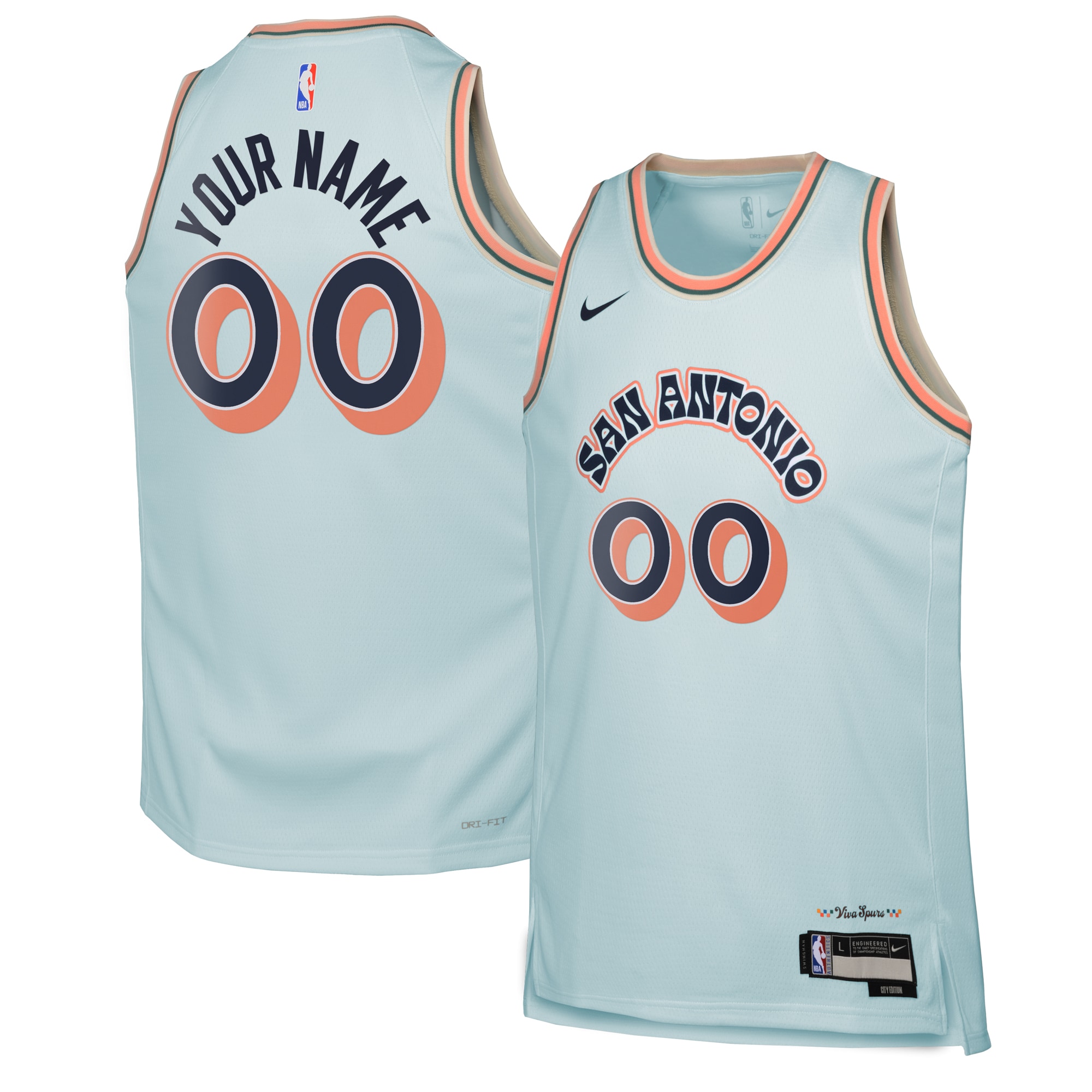 San Antonio Spurs City Edition Swingman Jersey 2024 - Custom - Youth - JS788 