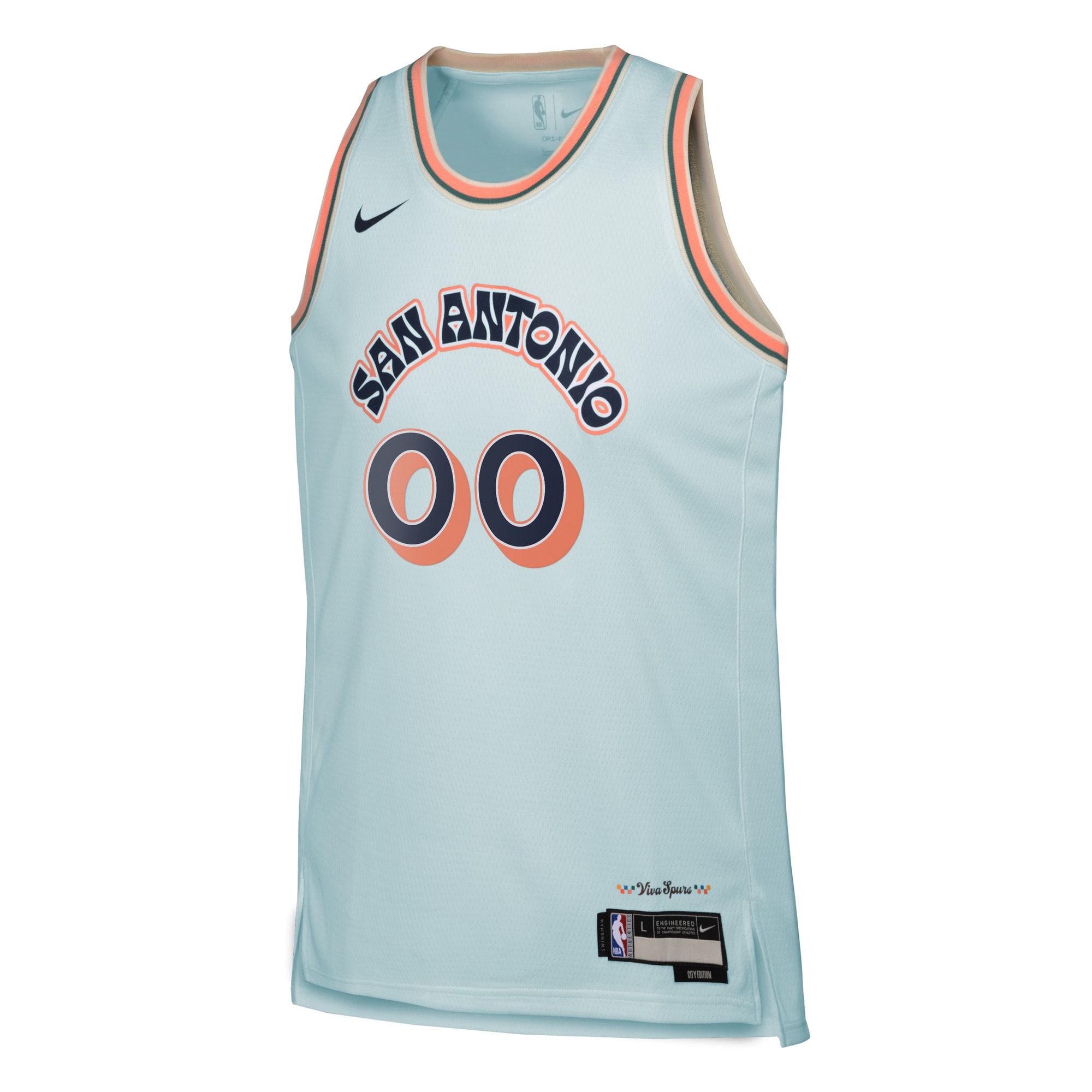 Alternative view of San Antonio Spurs City Edition Swingman Jersey 2024 - Custom - Youth - JS836 