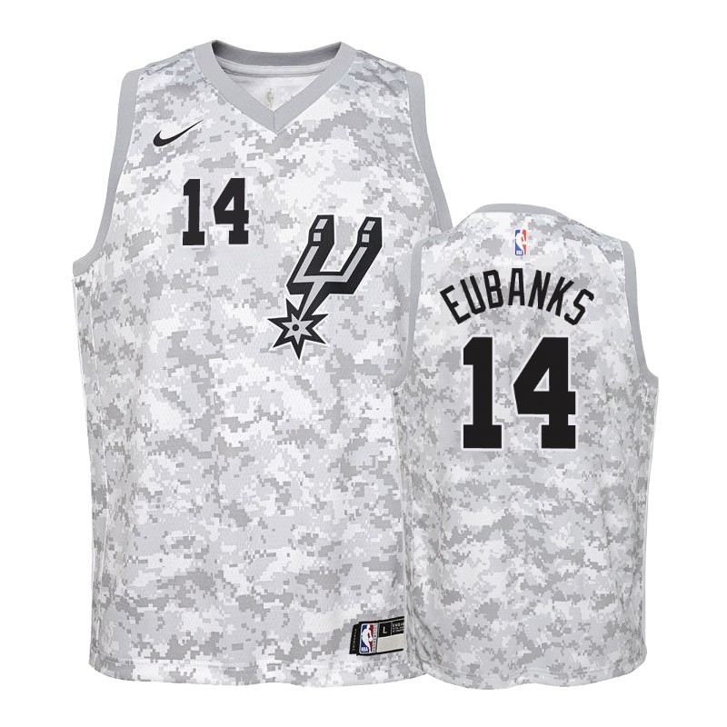 San Antonio Spurs Drew Eubanks #14 Camo Earned Jersey -youth