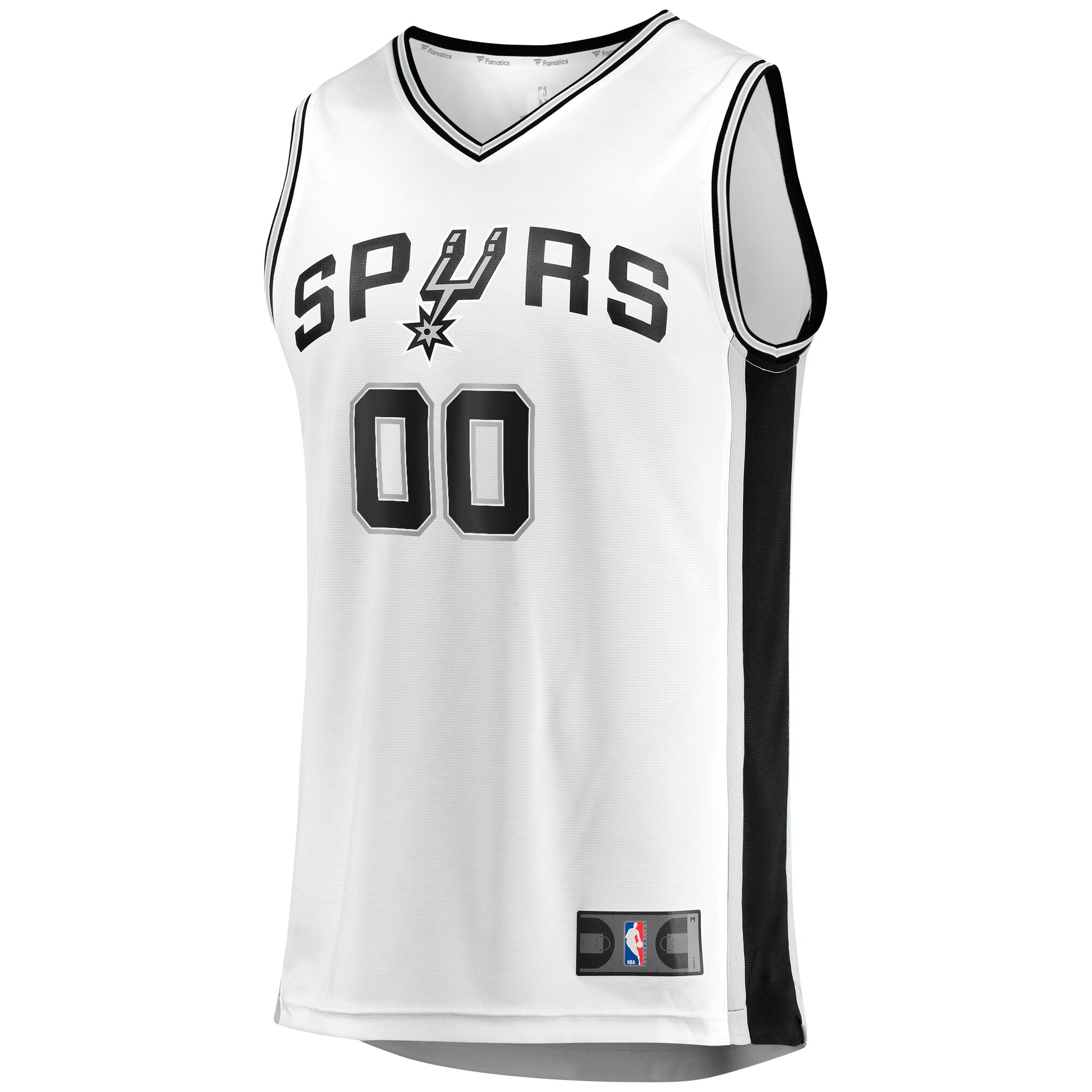Alternative view of San Antonio Spurs Fanatics Fast Break Custom Replica Jersey - Association Edition - White
