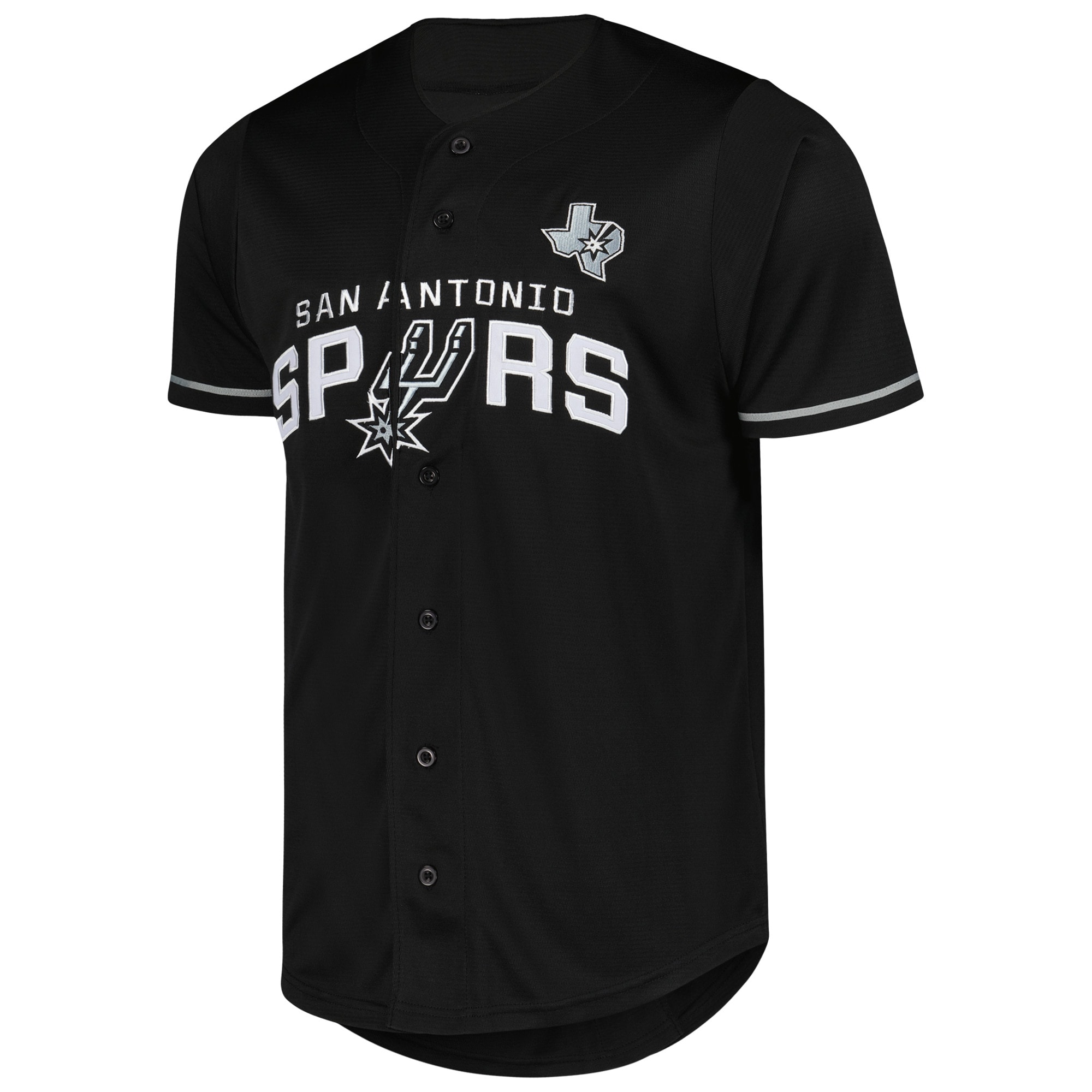 Alternative view of San Antonio Spurs Fanatics Pop Baseball Jersey - Black