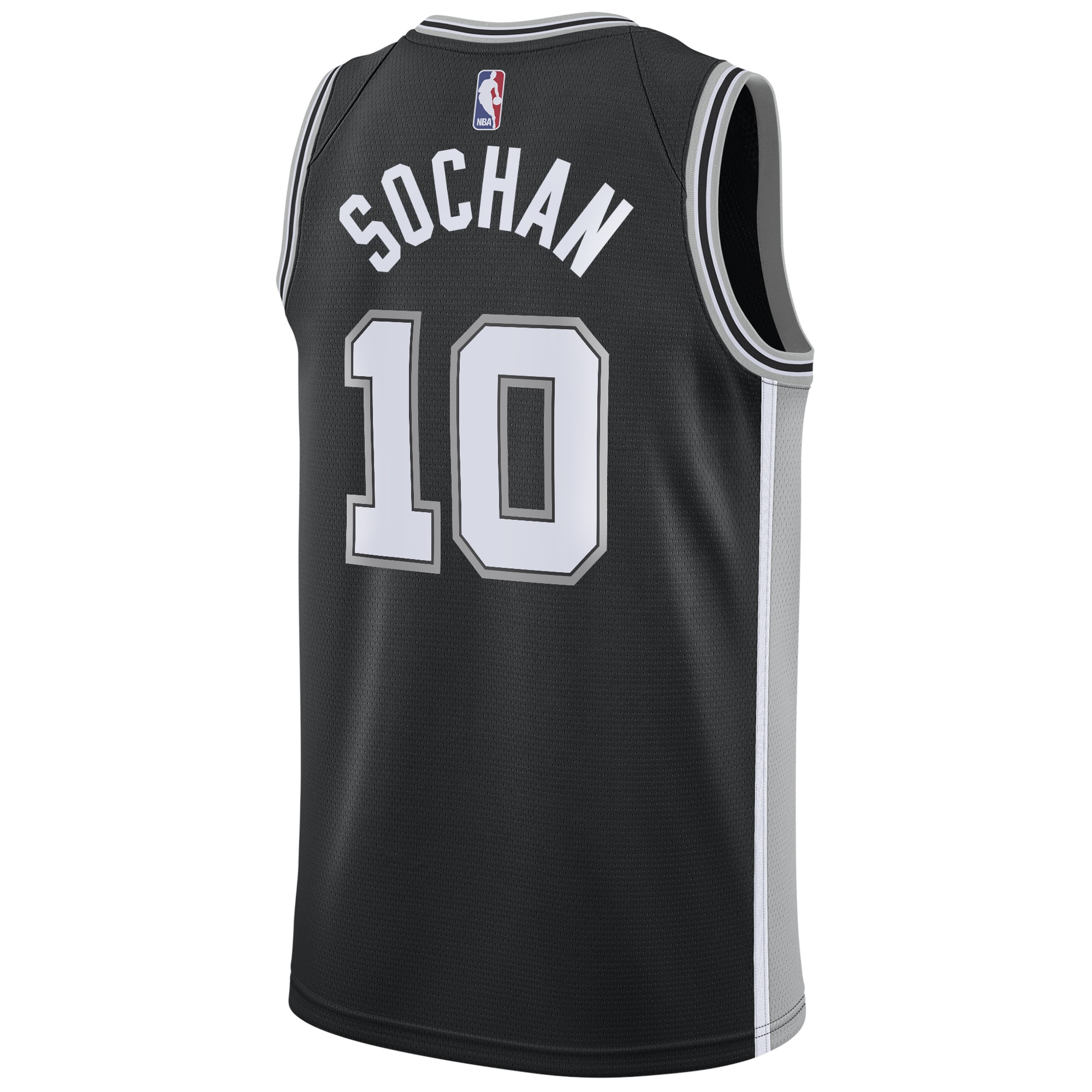 Alternative view of San Antonio Spurs Icon Edition Swingman Jersey - Black - Jeremy Sochan - Mens - JS674 