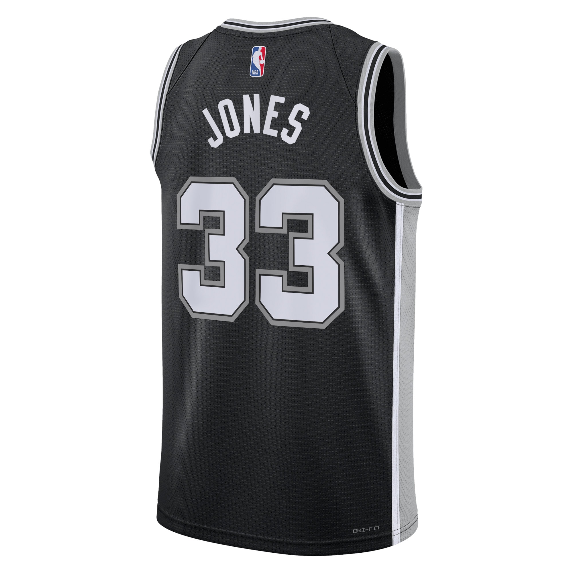 Alternative view of San Antonio Spurs Icon Edition Swingman Jersey - Black - Tre Jones - Unisex - JS983 