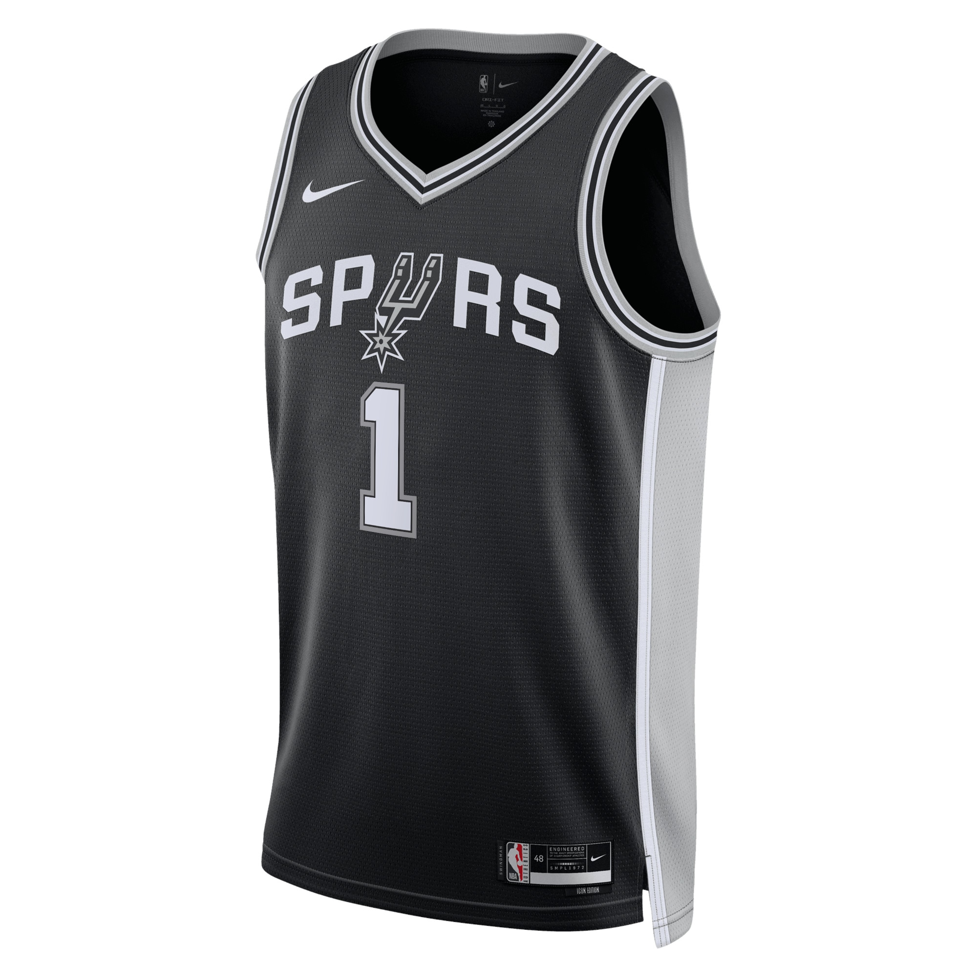 Alternative view of San Antonio Spurs Icon Swingman Jersey - Victor Wembanyama - Mens - JS229 