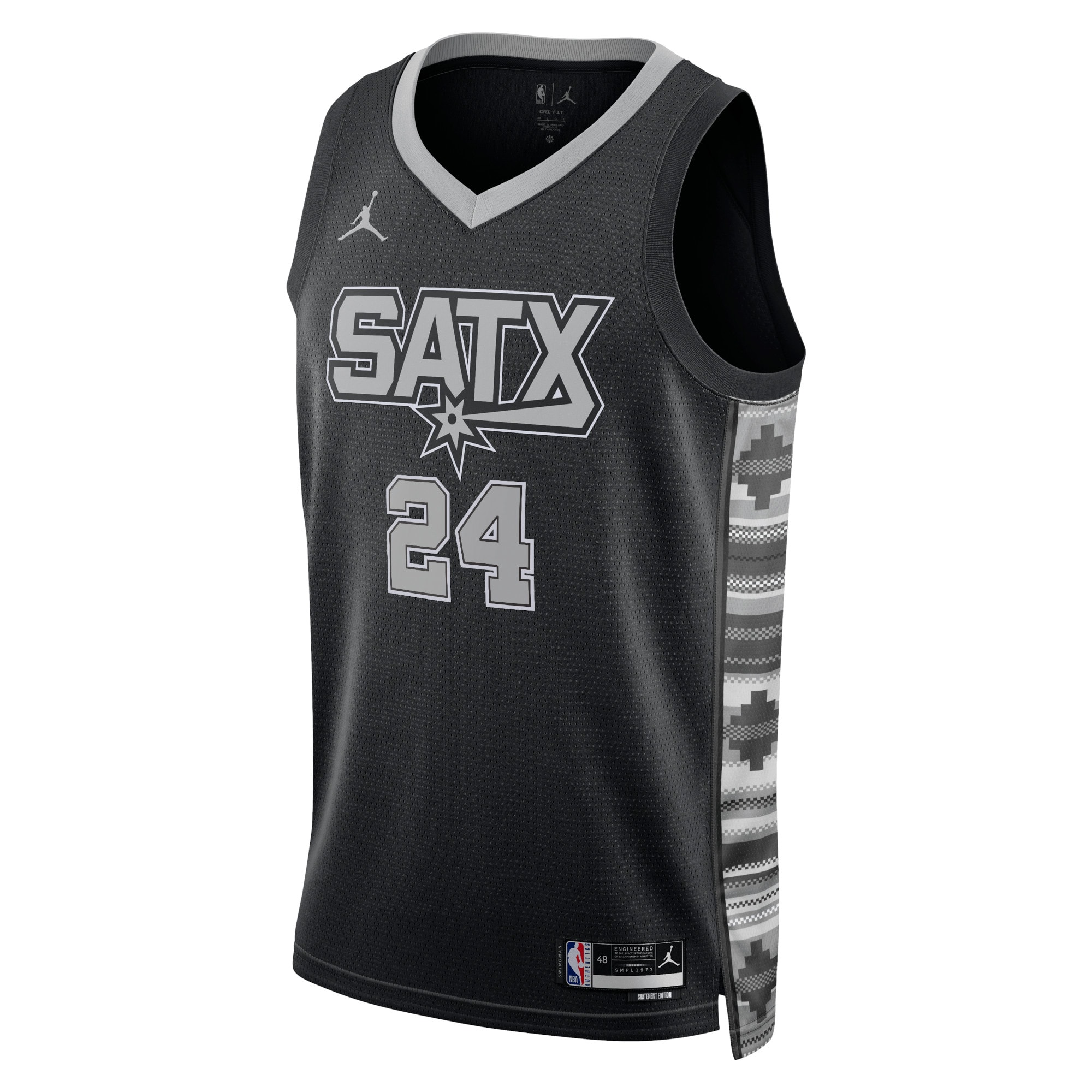San Antonio Spurs Jordan Statement Edition Swingman Jersey - Black - Devin Vassell - Unisex - JS307 