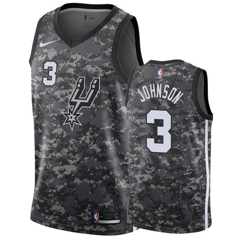 San Antonio Spurs Keldon Johnson 3 City Men's Jersey - JS498 