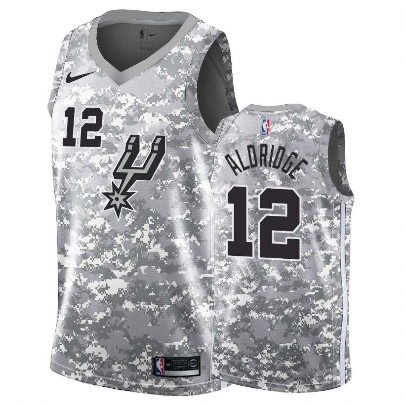 San Antonio Spurs Lamarcus Aldridge Camo Earned Edition Jersey
