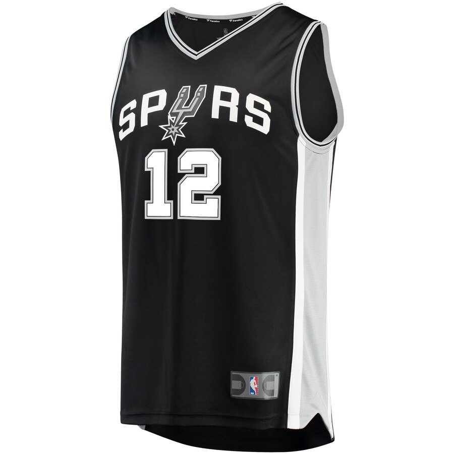 Alternative view of San Antonio Spurs Lamarcus Aldridge Fanatics Branded Youth Fast Break Player Jersey - Icon Edition - Black