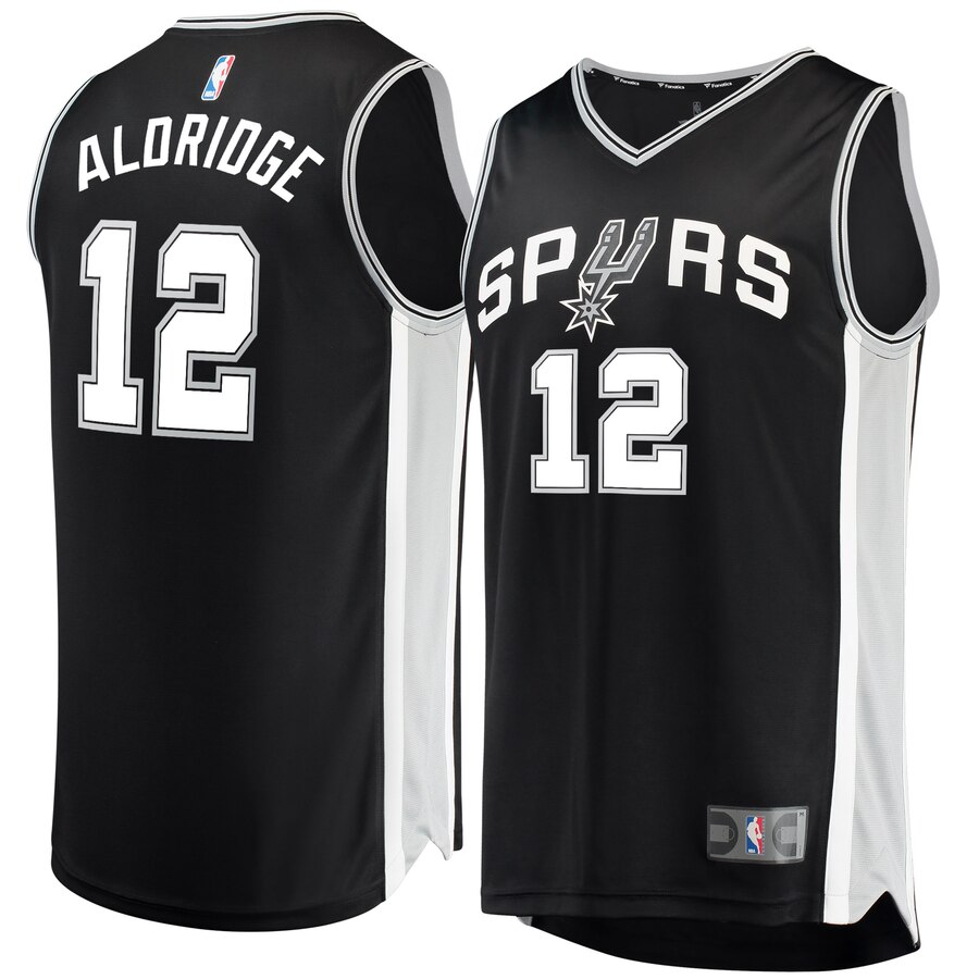 San Antonio Spurs Lamarcus Aldridge Fanatics Branded Youth Fast Break Player Jersey - Icon Edition - Black