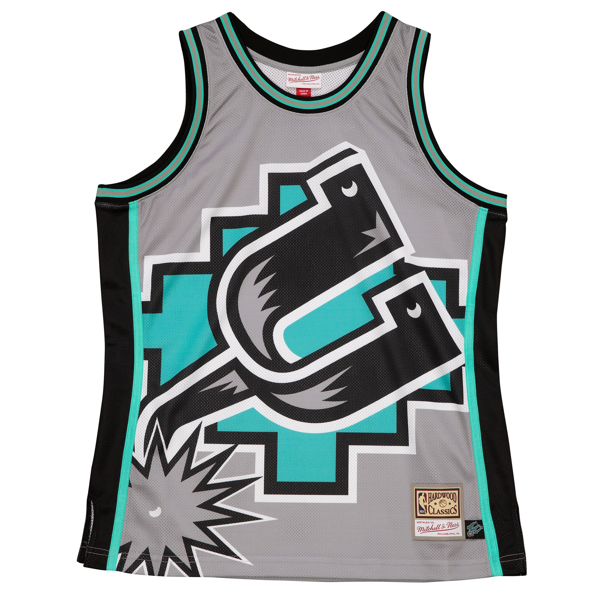 Alternative view of San Antonio Spurs Mitchell & Ness Hardwood Classics Blown Out Fashion Jersey - Gray