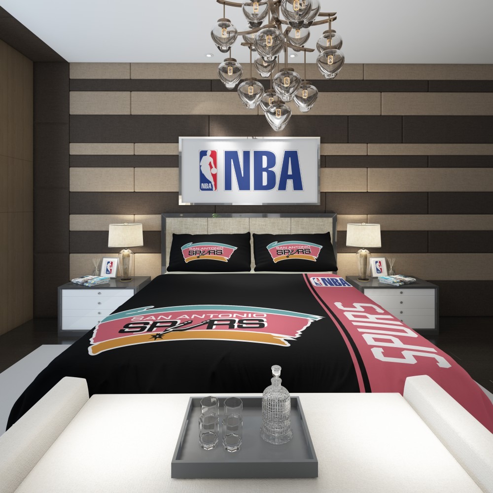 Alternative view of San Antonio Spurs NBA Basketball Comforter - Custom Bedding Set
