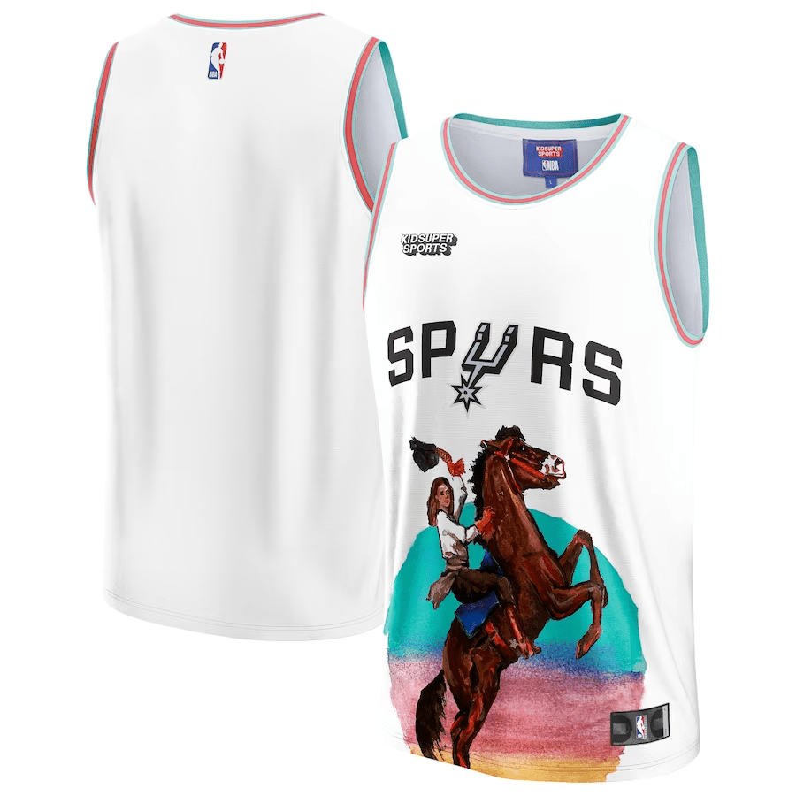 San Antonio Spurs NBA & KidSuper Studios Unisex Hometown Jersey - White - JS811 