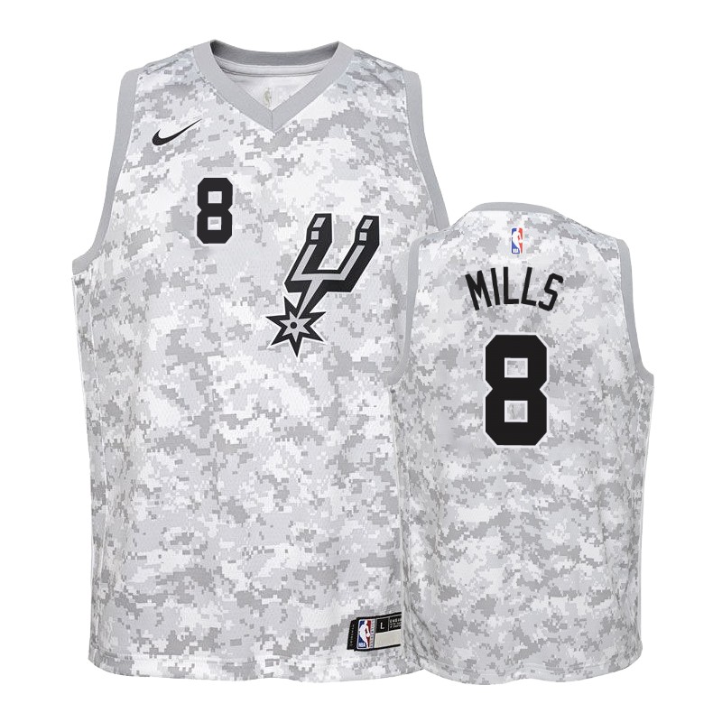 San Antonio Spurs Patty Mills #8 Camo Earned Jersey -youth