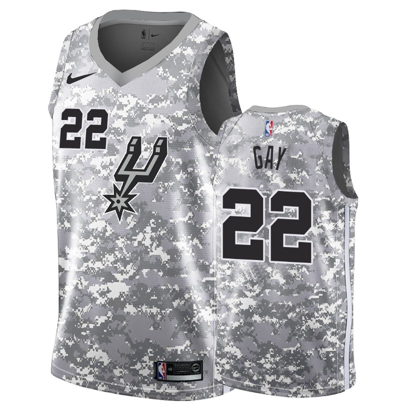 San Antonio Spurs Rudy Gay Camo Earned Edition Jersey