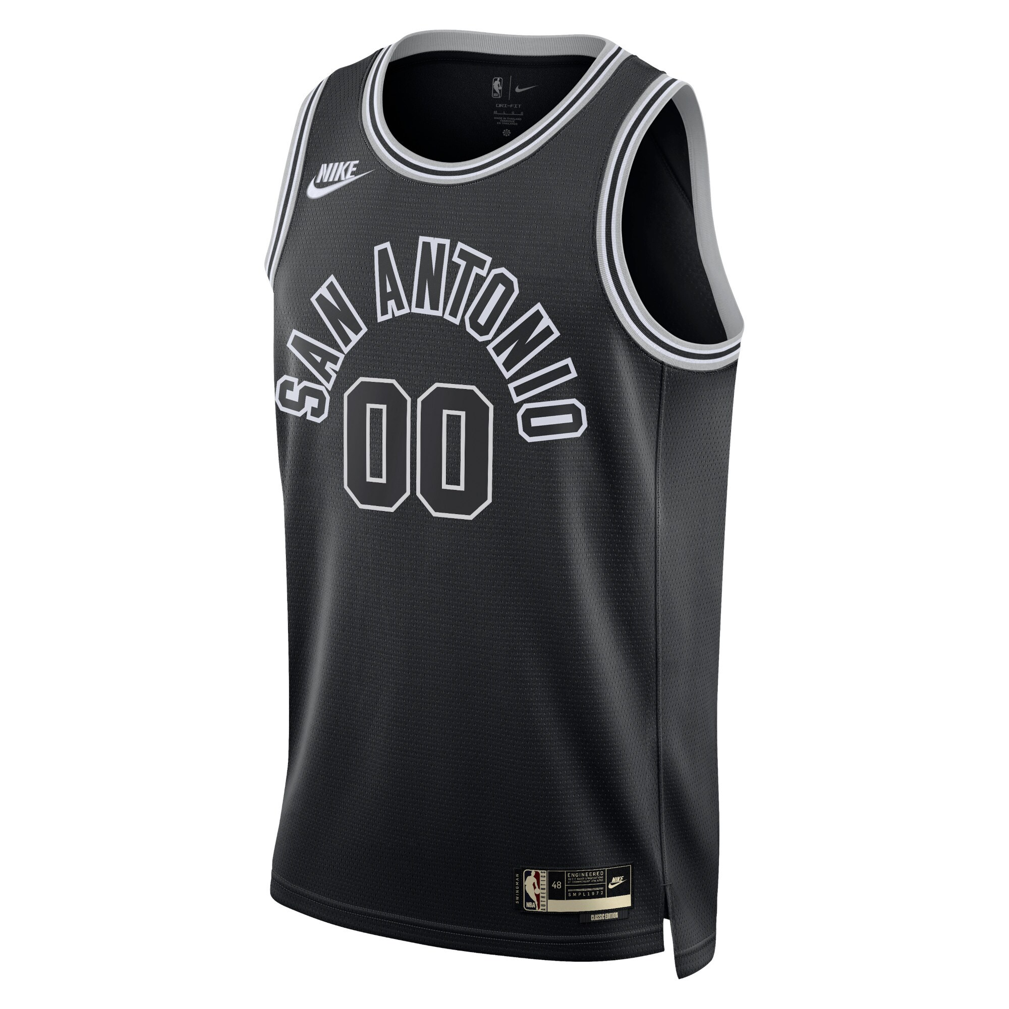 Alternative view of San Antonio Spurs Unisex 2022/23 Custom Swingman Jersey - Classic Edition - Black