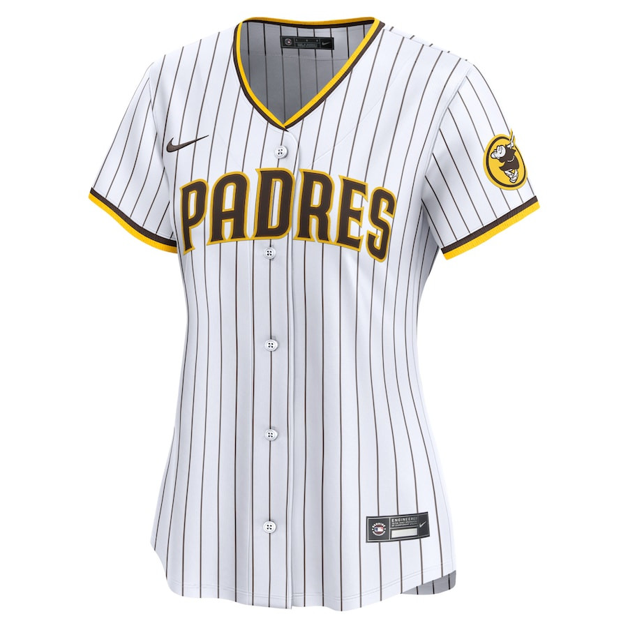 Alternative view of San Diego Padres 2024 Jackie Robinson Day Home Limited Women Jersey - White 