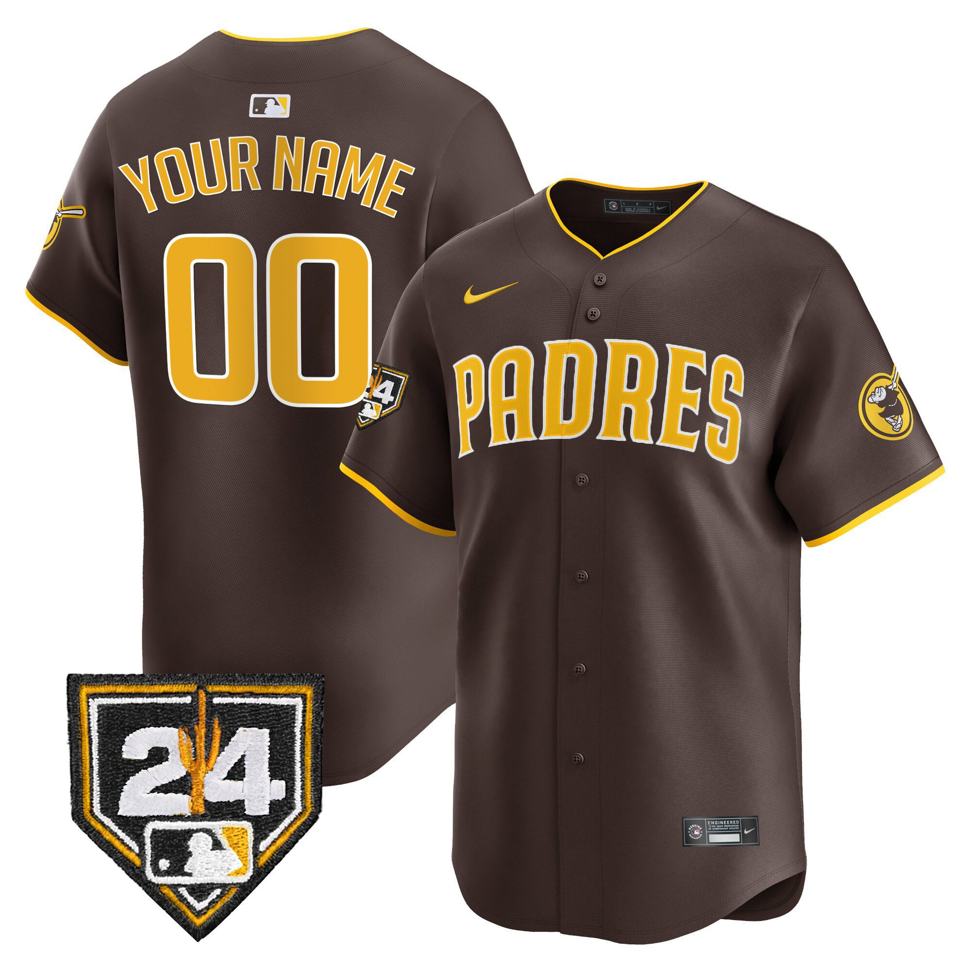 San Diego Padres 2024 Spring Training Custom Men Jersey - Brown 