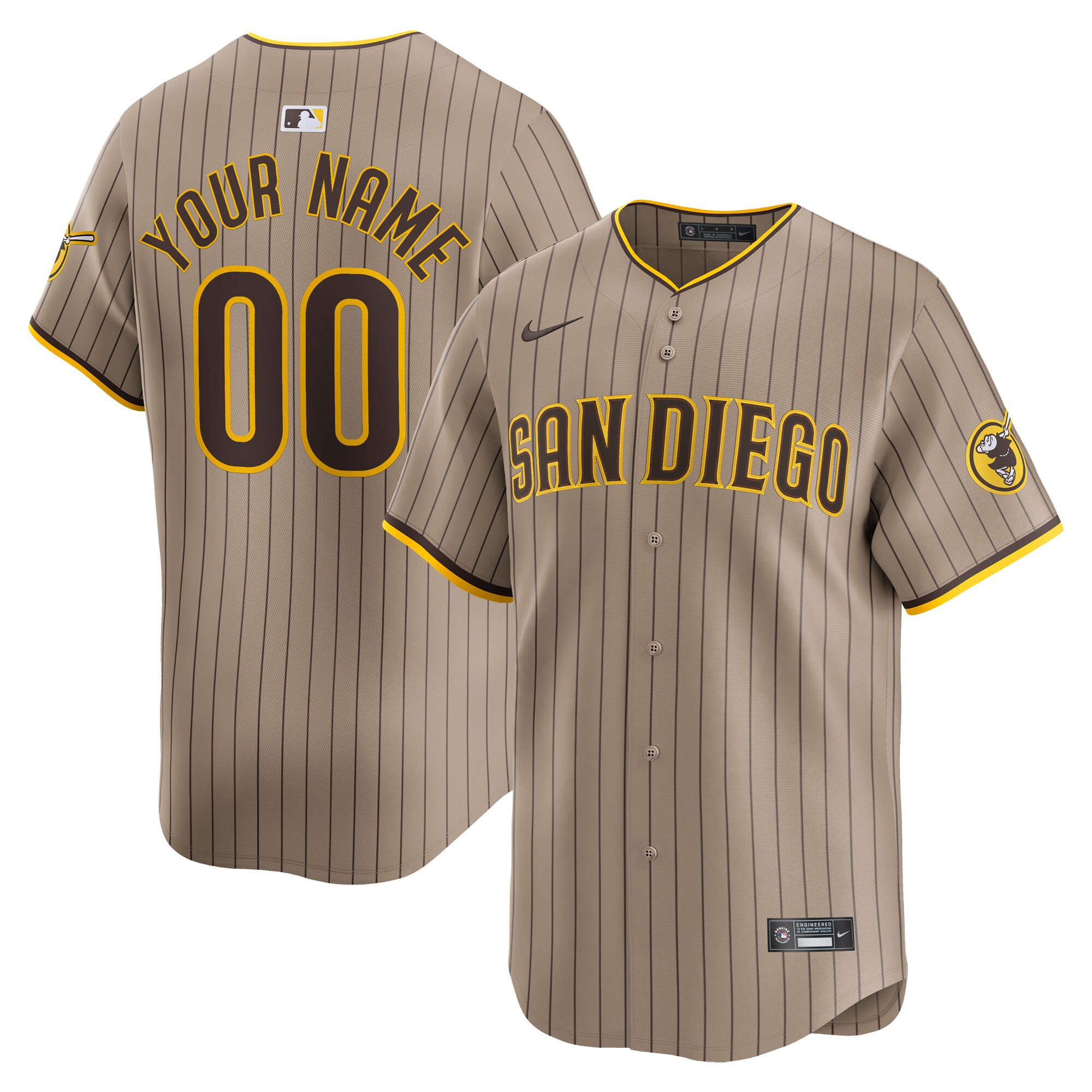 San Diego Padres Alternate Limited Custom JerseyÃƒâ€šÃ‚Â ÃƒÂ¢Ã¢â€šÂ¬Ã¢â‚¬Å“ Khaki