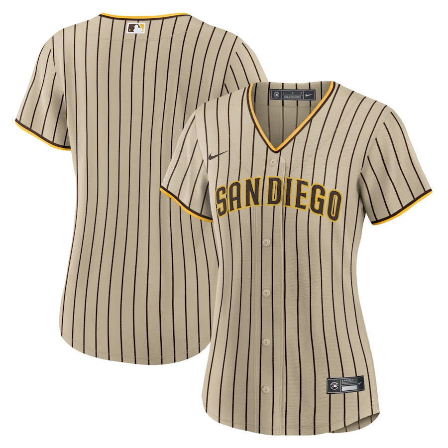 San Diego Padres Alternate Women Jersey - Tan 