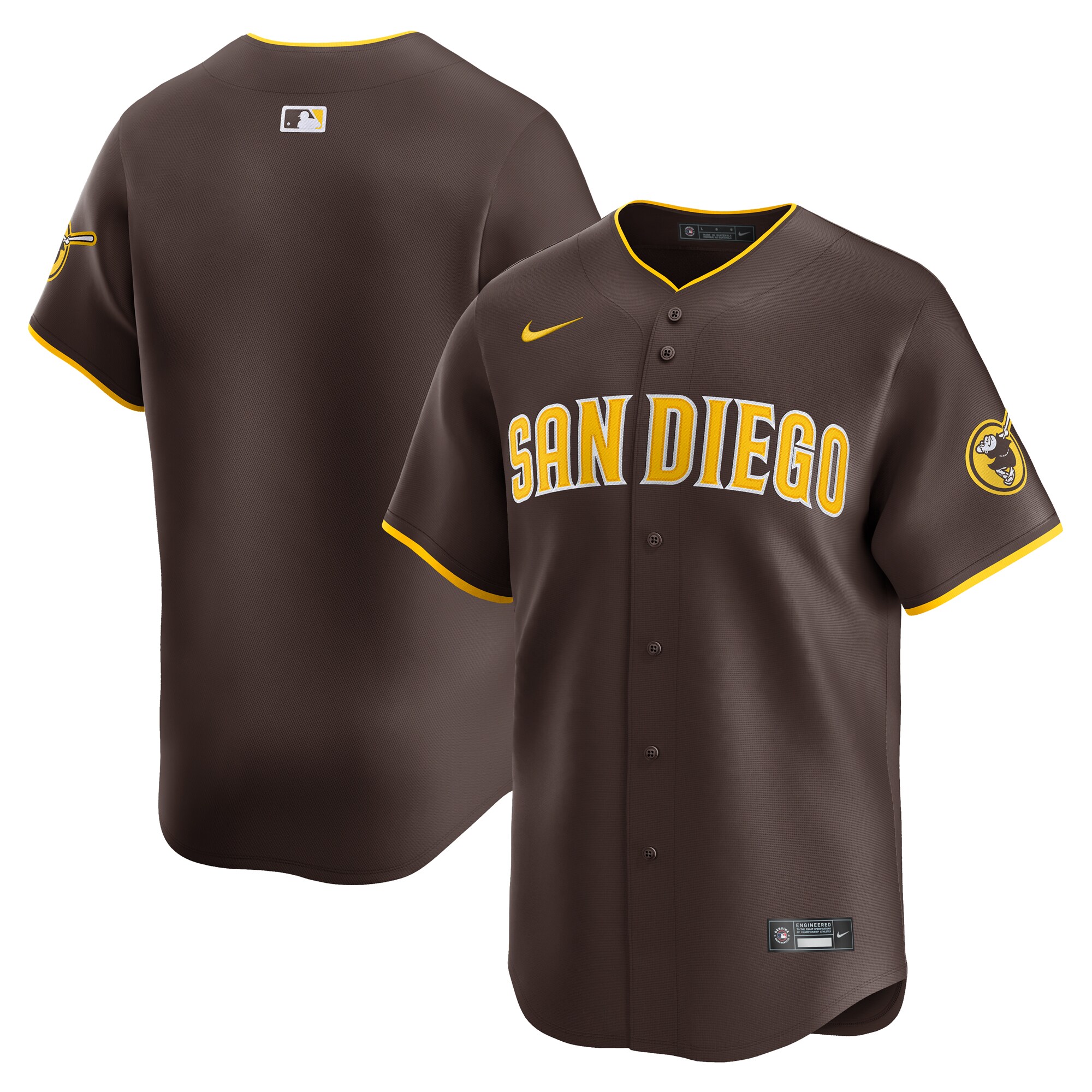 San Diego Padres Away Limited Jersey - Brown