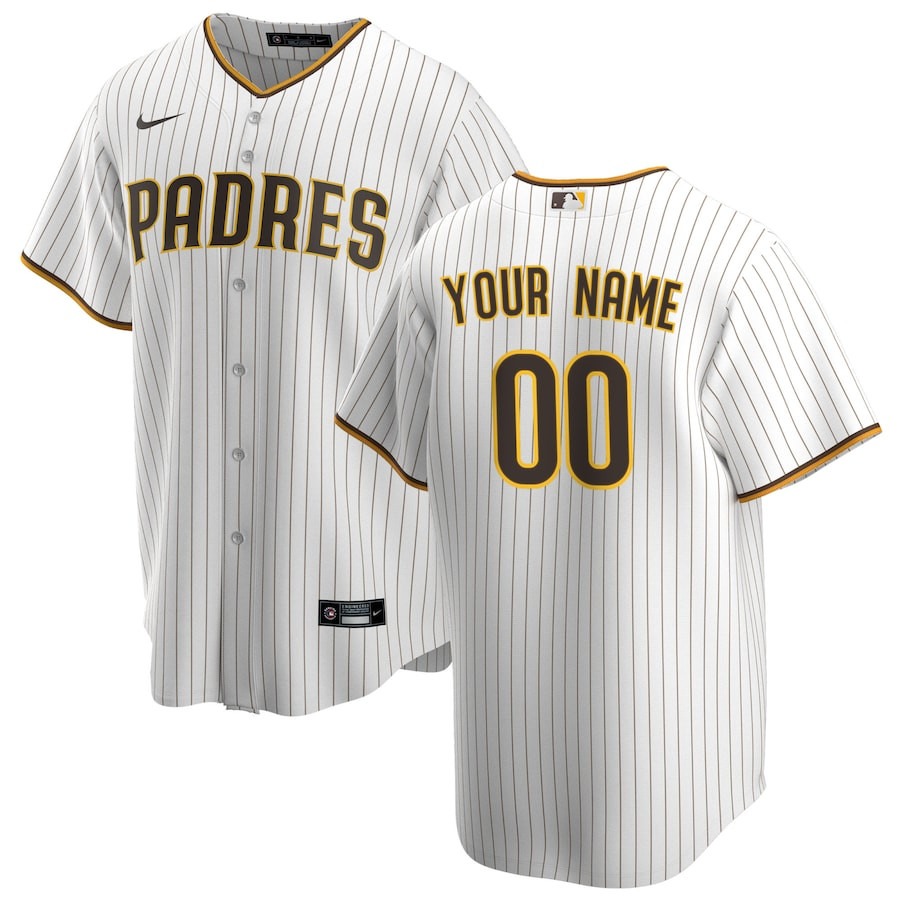San Diego Padres Custom Home Men Jersey - White 