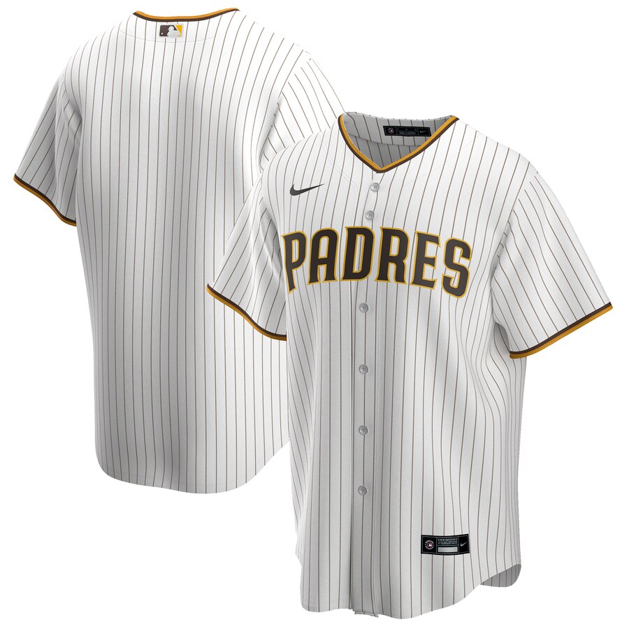 San Diego Padres Home 2020 Replica Team Jersey ÃƒÂ¢Ã¢â€šÂ¬Ã¢â‚¬Å“ White Brown
