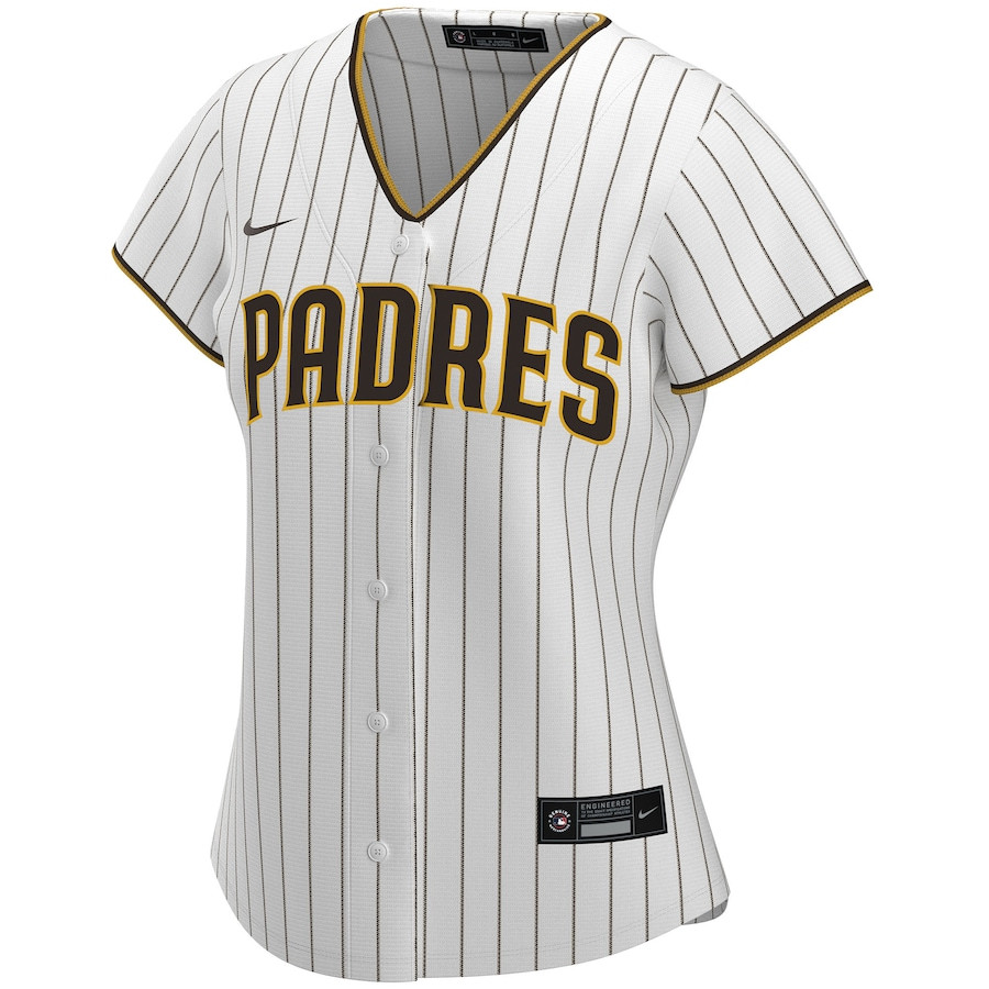 Alternative view of San Diego Padres Home Women Custom Jersey - White 