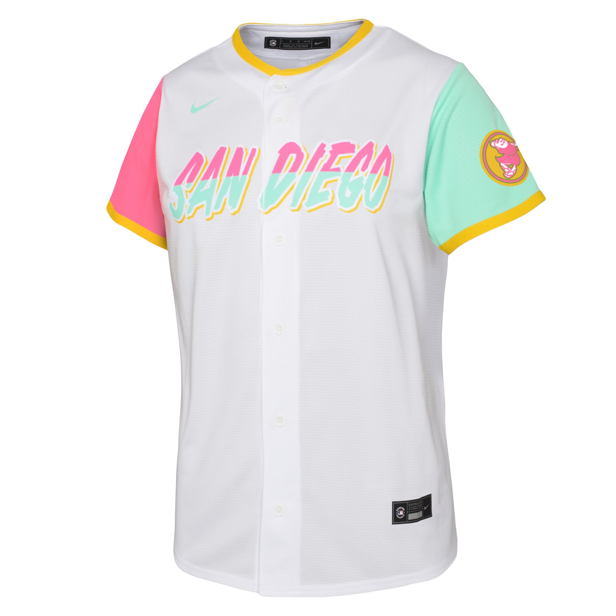 Alternative view of San Diego Padres Infant City Connect Replica Jersey - White