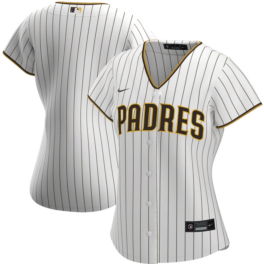San Diego Padres Women's Home 2020 Replica Team Jersey ÃƒÂ¢Ã¢â€šÂ¬Ã¢â‚¬Å“ White Brown