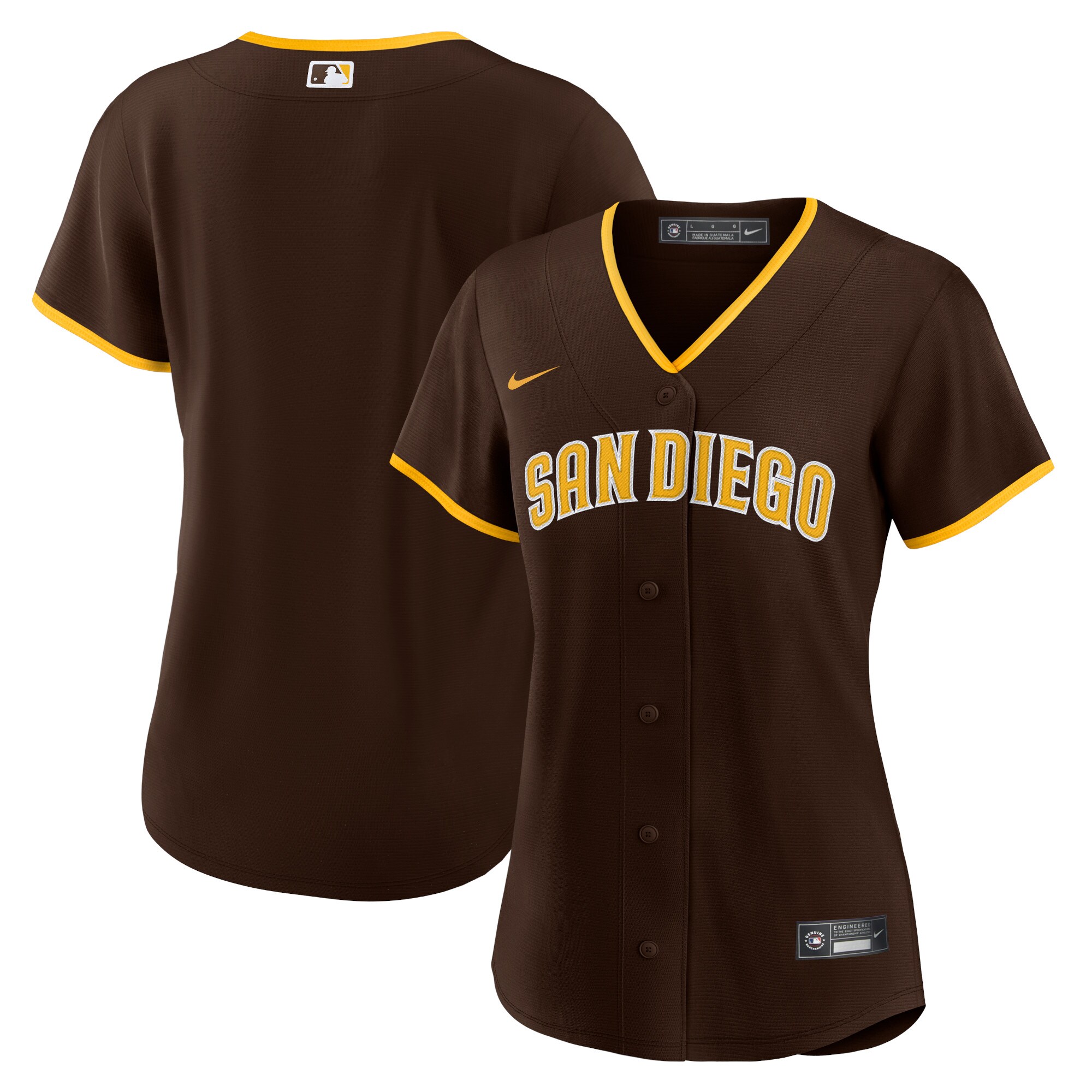 San Diego Padres Women’s Road Replica Team Jersey – Brown