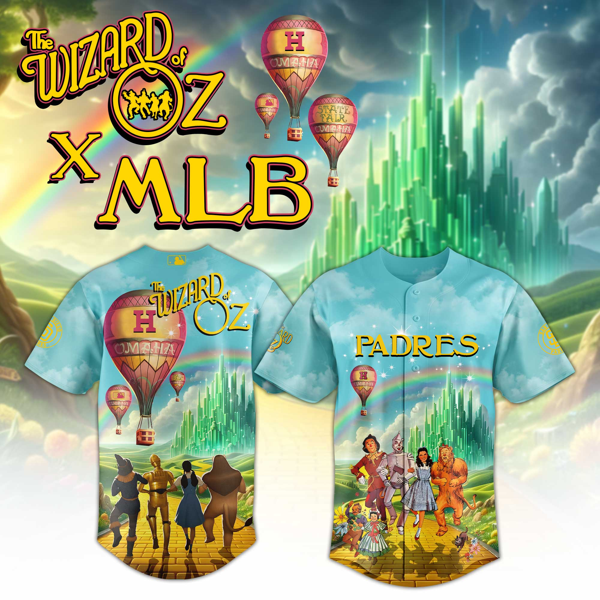 San Diego Padres X The Wizard Of Oz Custom Baseball Jersey
