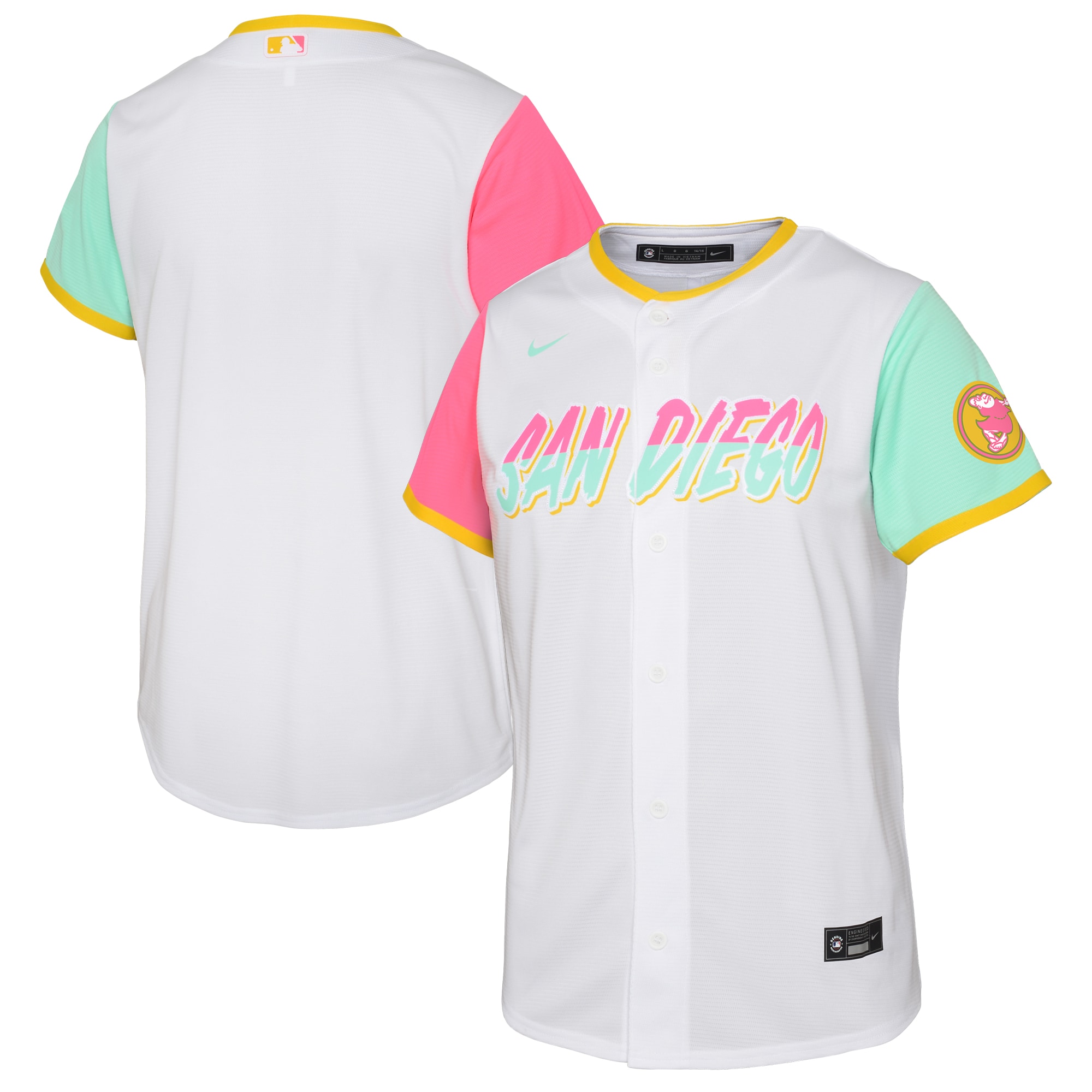 San Diego Padres Youth 2022 City Connect Replica Team Jersey - White