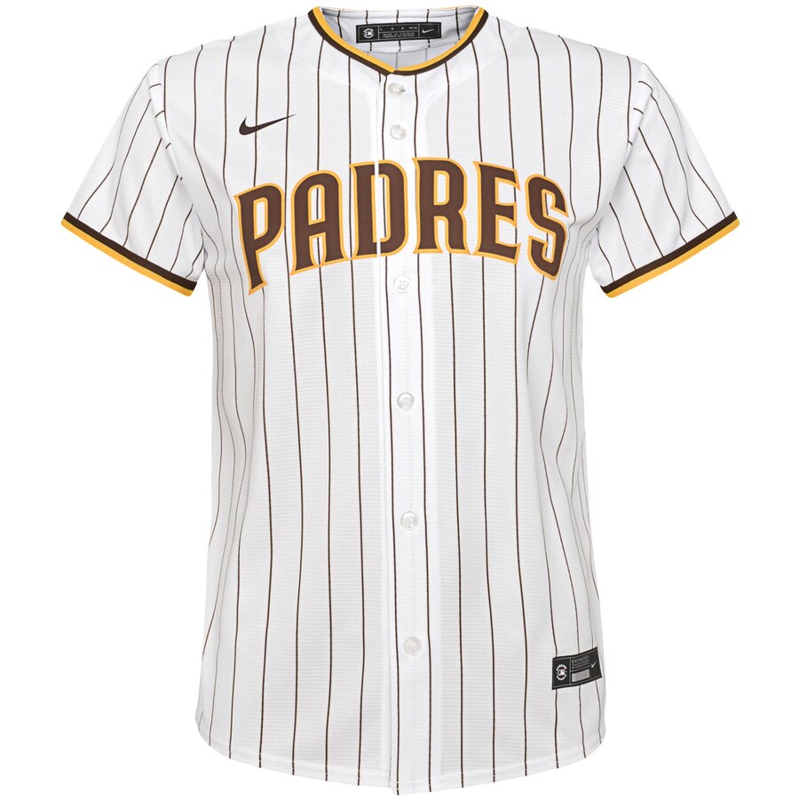 Alternative view of San Diego Padres Youth Home 2020 Replica Team Jersey - White