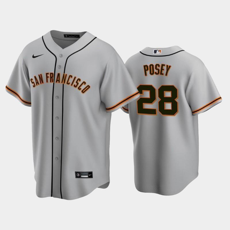 San Francisco Giants 28 Buster Posey Gray Road Jersey Jersey 
