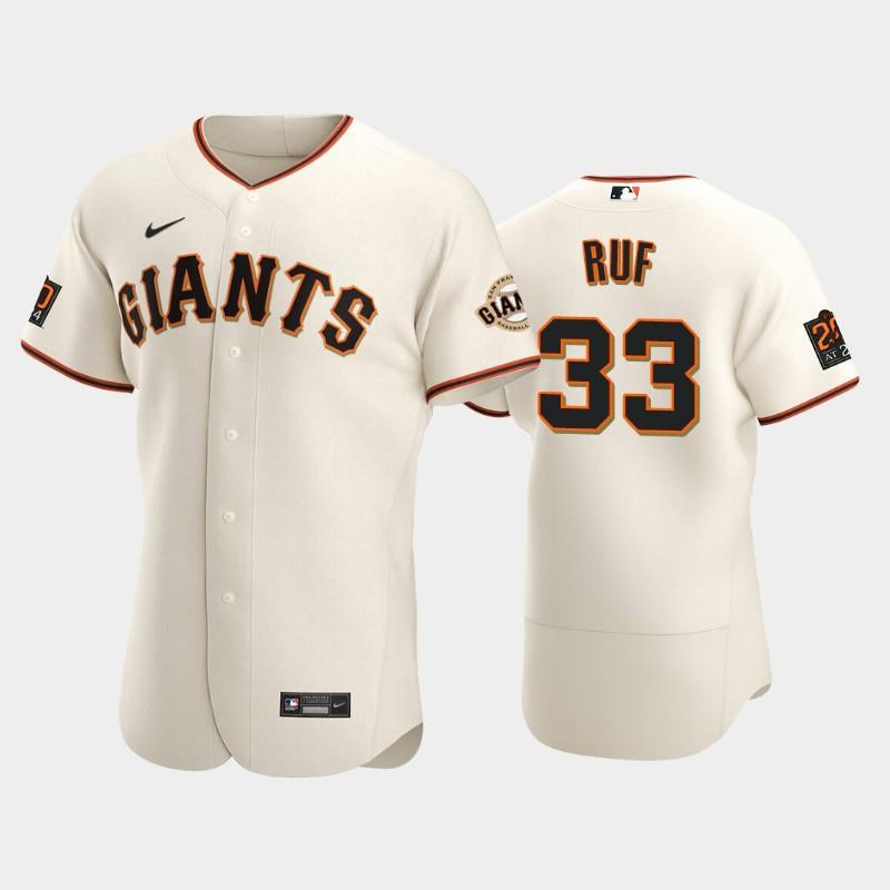 San Francisco Giants 33 Darin Ruf Cream Home Jersey Jersey 