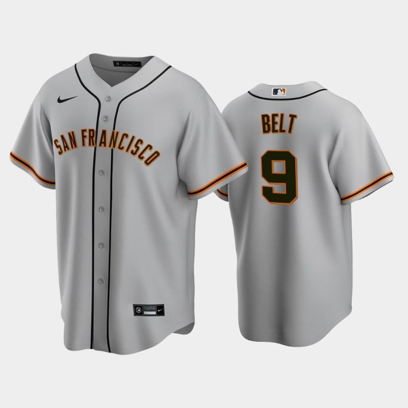 San Francisco Giants 9 Brandon Belt Gray Road Jersey Jersey 