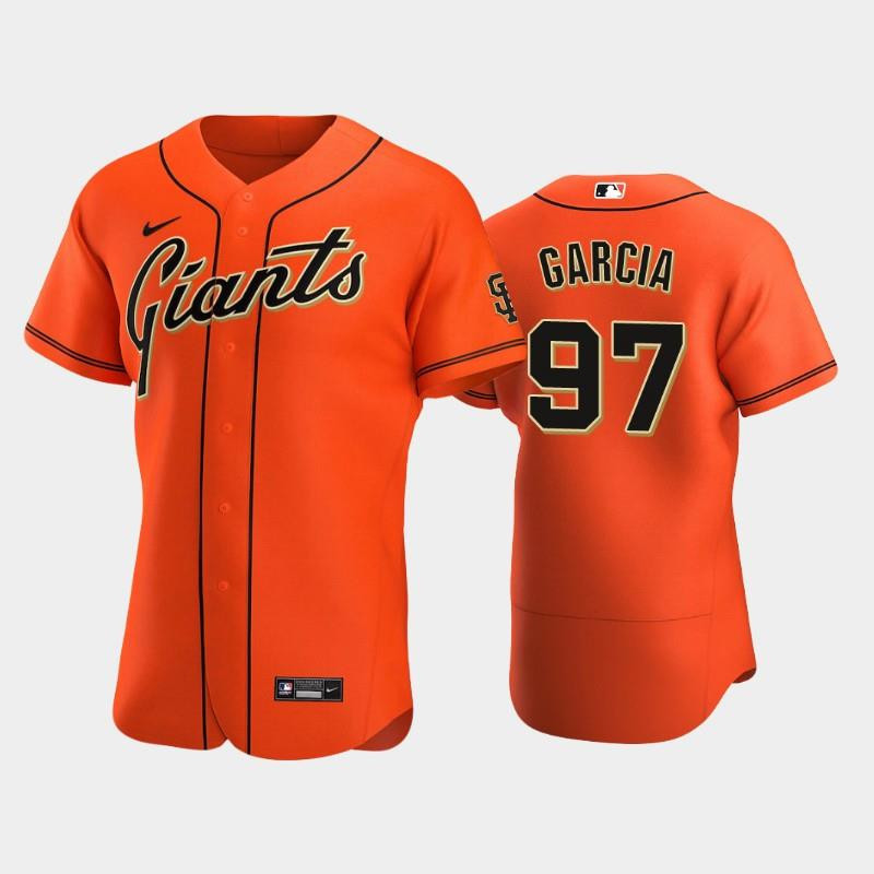 San Francisco Giants 97 Jarlin Garcia Alternate Jersey Orange Jersey 