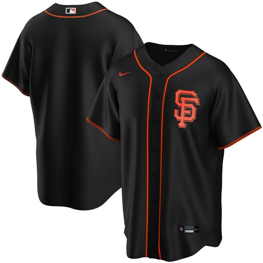 San Francisco Giants Alternate 2020 Replica Team Jersey ÃƒÂ¢Ã¢â€šÂ¬Ã¢â‚¬Å“ Black