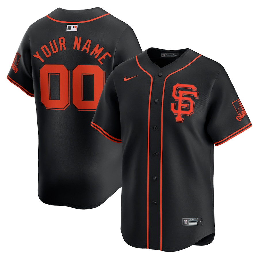 San Francisco Giants Alternate Limited Custom Men Jersey - Black 