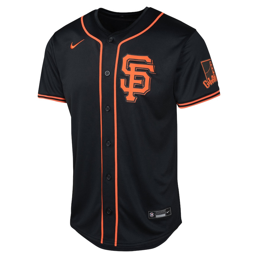 Alternative view of San Francisco Giants Alternate Limited YOUTH Jersey - Black 