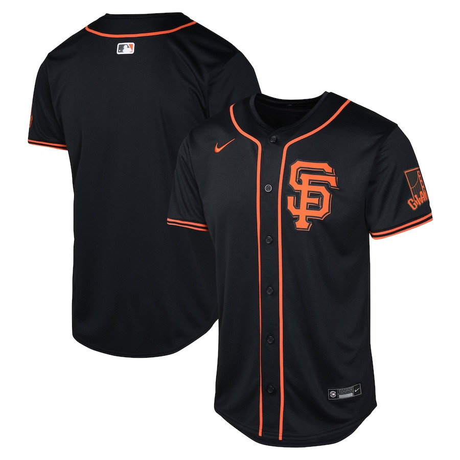 San Francisco Giants Alternate Limited YOUTH Jersey - Black 