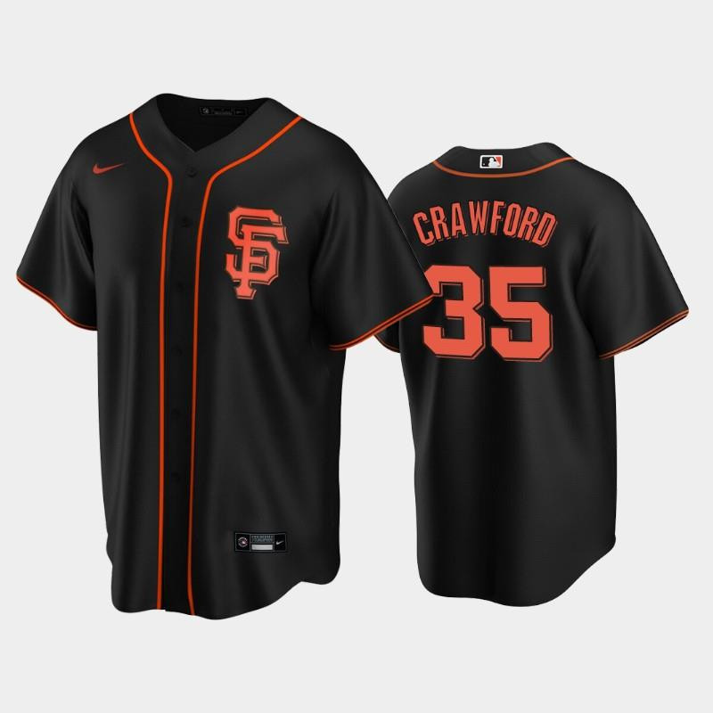 San Francisco Giants Black Alternate 35 Brandon Crawford Jersey Jersey 