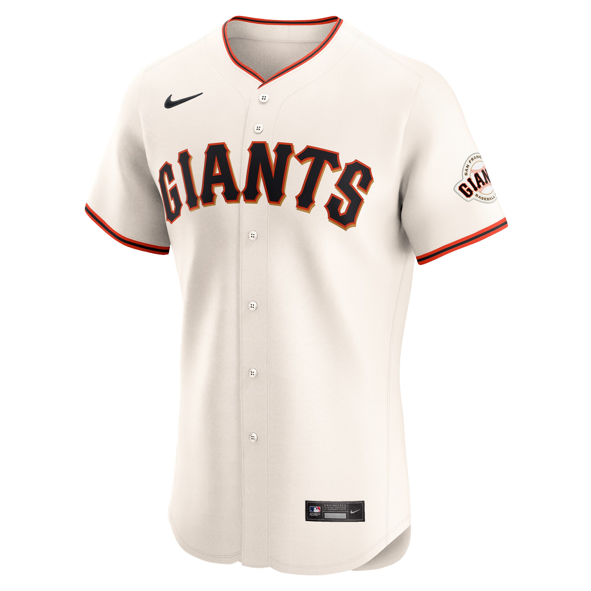 Alternative view of San Francisco Giants Home Elite Pick-a-player Retired Roster Jersey - Cream